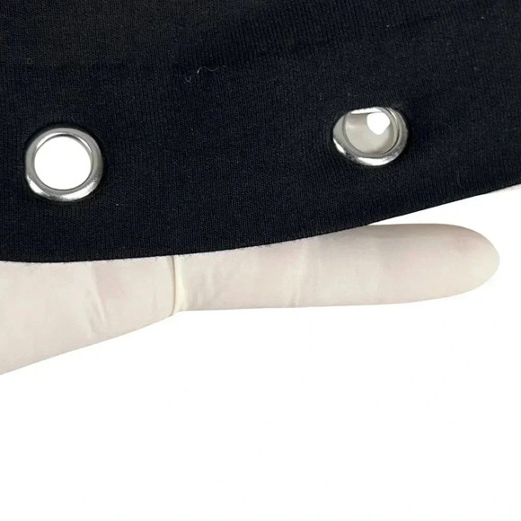 Kensie NWT Stitch Fix Exclusive Womens S Black Bell Sleeve Top Grommet Hem Fairy - Picture 8 of 16